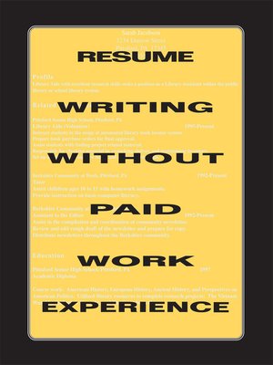 cover image of Resume Writing Without Paid Work Experience